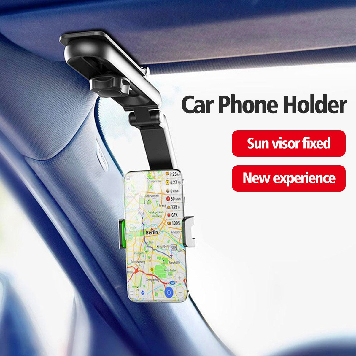 Rotating Sun Visor Car Phone Holder