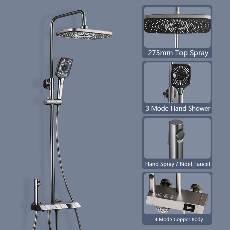 Multifunctional Faucet Shower with Digital Display