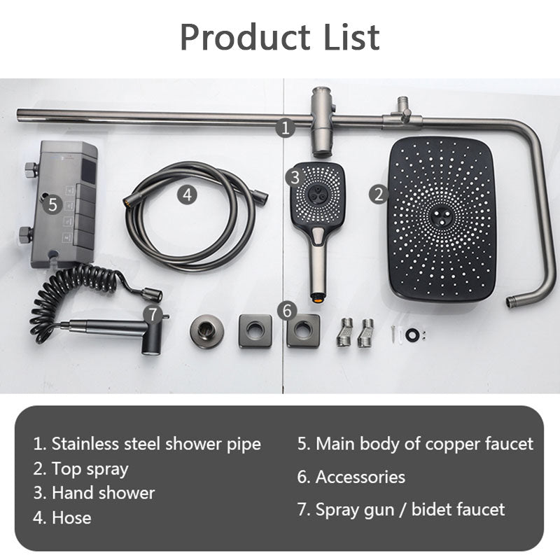 Multifunctional Faucet Shower with Digital Display