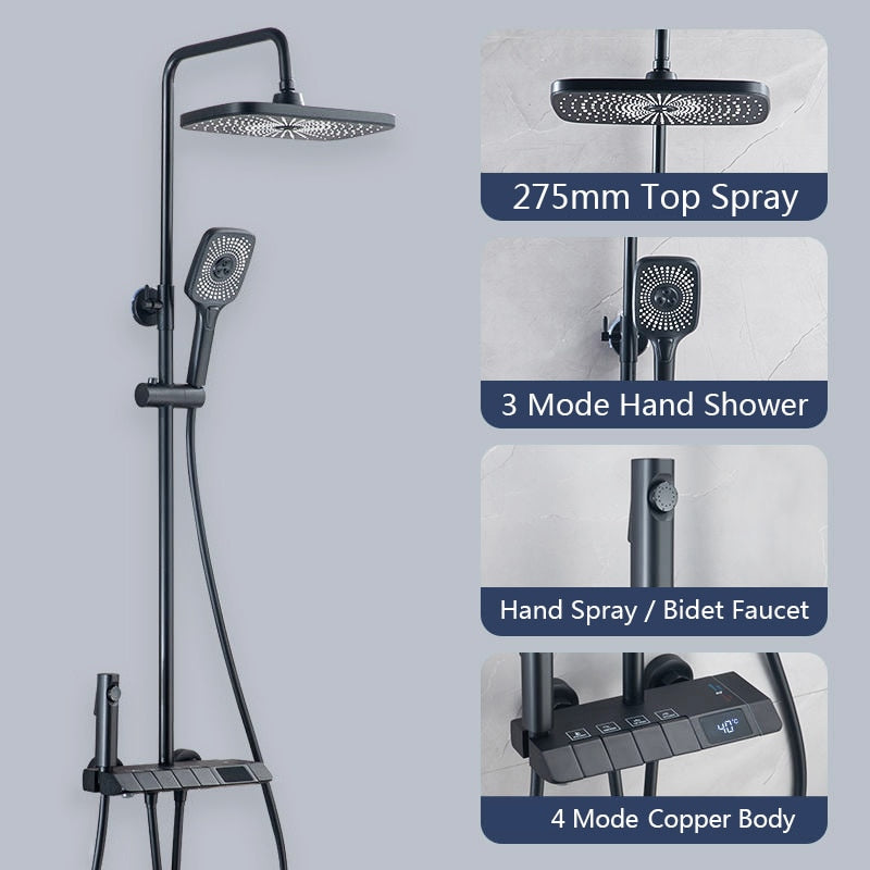 Multifunctional Faucet Shower with Digital Display