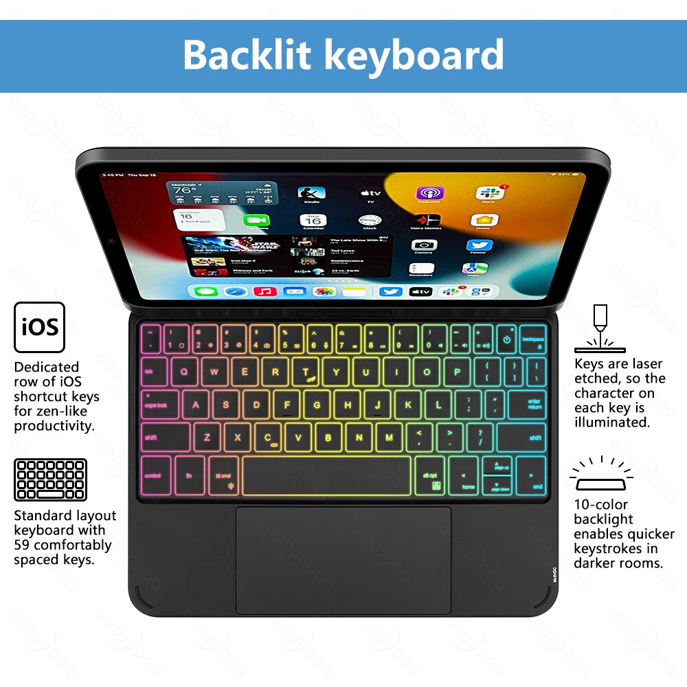 Smart Tablet Holder Keyboard