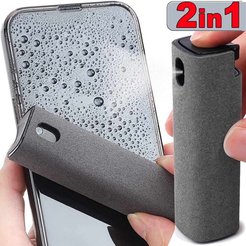 2 in 1 Microfiber Screen Cleaner Spray Bottle